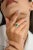 Modern Square Cut Emerald Ring Embellished With Diamond Size 5 For Sale - Image 3 of 11