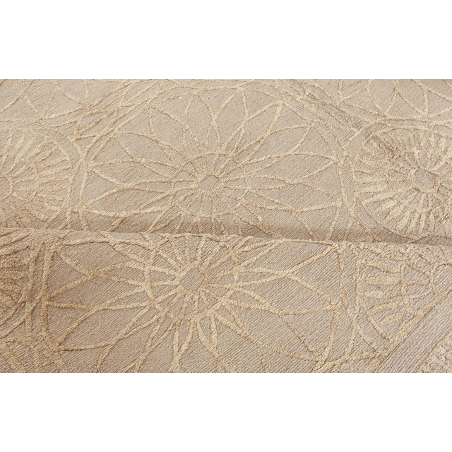 Modern Contemporary Flower Garden Silk Rug by Suzanne Lovell for Doris Leslie Blau For Sale - Image 3 of 9