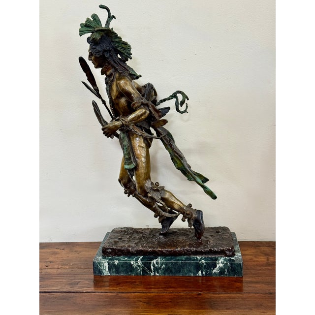 Indian Dancer Bronze Statue Inspired by Frederic Remington For Sale - Image 6 of 10