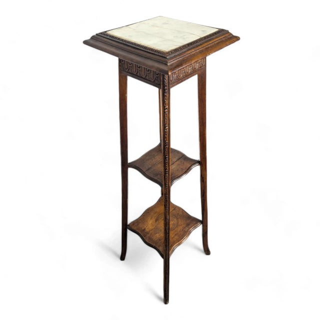 Mahogany Wood Side Table For Sale - Image 6 of 6