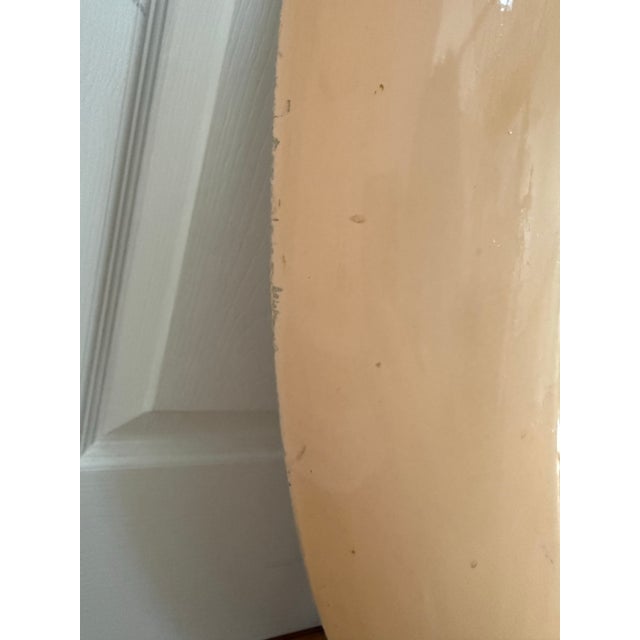 Glass 1980 Large Lacquered Peach Mirror in the Style of Karl Springer For Sale - Image 7 of 8