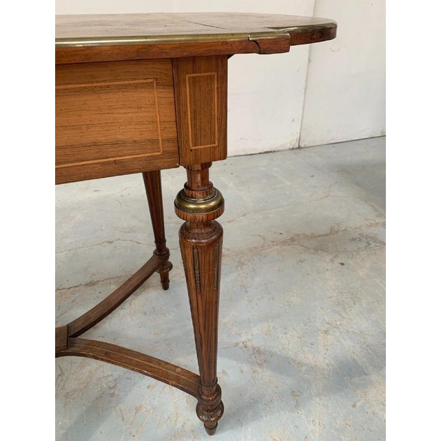 Napoleon III Style Desk with Marquetry Top, 20th Century For Sale - Image 10 of 18