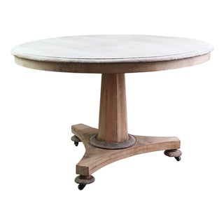 Large Antique Round Bleached Table, 1835 For Sale