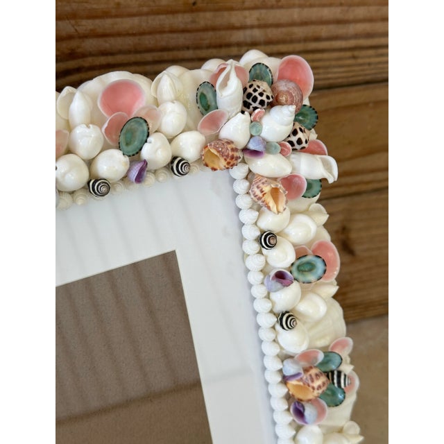 Coastal Handmade Seashell Picture Frame For Sale - Image 4 of 10