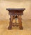 Low Rustic Oak Table with Drawers and Iron Stretcher, 1940 For Sale - Image 10 of 11