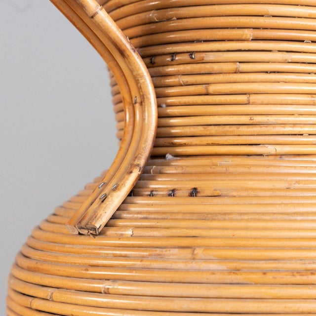 1970s Large Wicker Amphora Vase from Vivai Del Sud, Italy, 1970s For Sale - Image 5 of 8