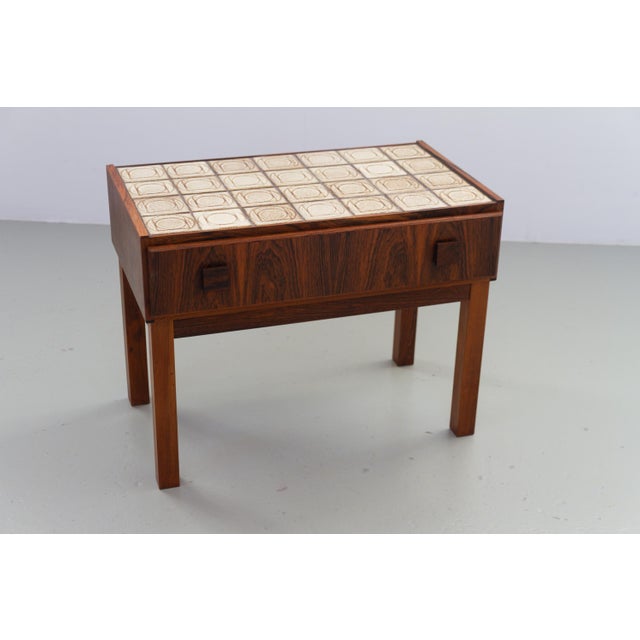 Mid-Century Modern Danish Modern Rosewood and Tile Hallway Dresser, 1960s For Sale - Image 3 of 16