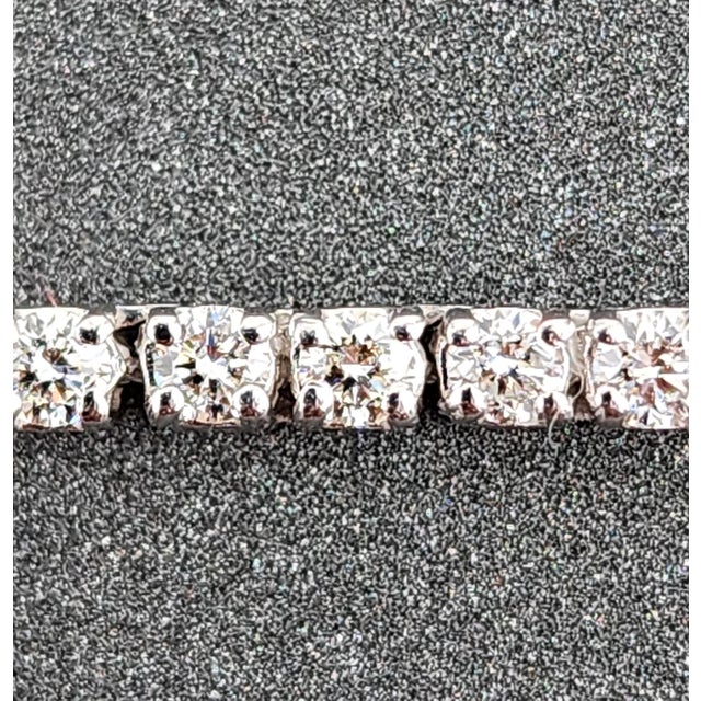6.12 Ct Diamond Tennis Necklace 4-Prong For Sale - Image 4 of 8