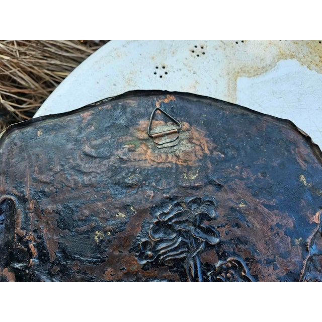 Brown Art Deco Brass Reliefs with Deer Motifs, 1920s, Set of 2 For Sale - Image 8 of 9