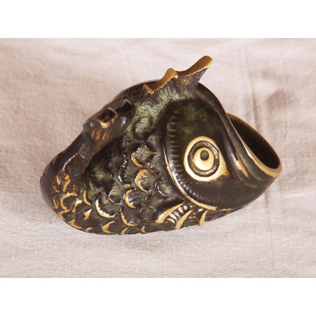 Fish Brass Ashtray, 1950s For Sale - Image 4 of 6
