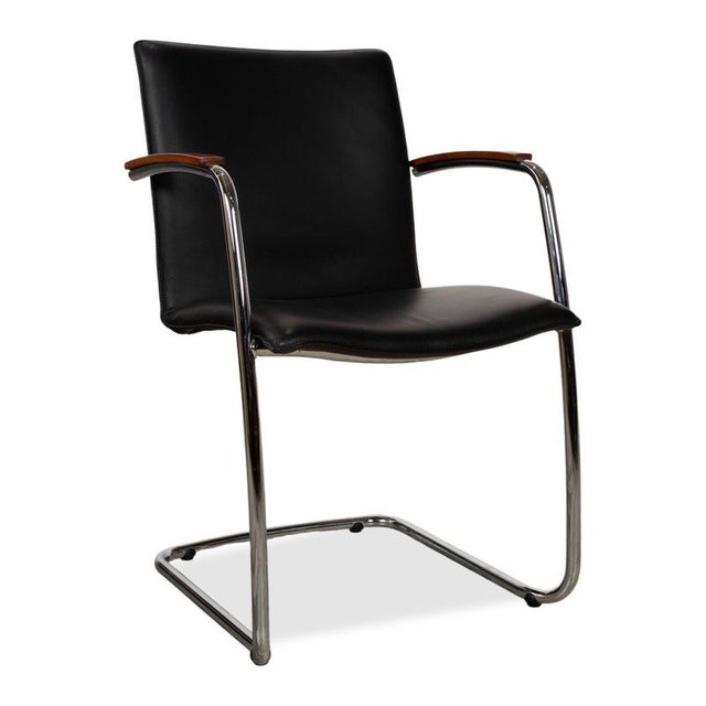 Modern Freyr Chairs in Black Leather from Leolux, Set of 4 For Sale - Image 3 of 16
