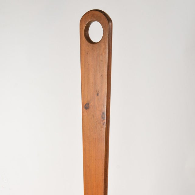 Mid 20th Century Keyhole Chair by William Fetner Signed Pine Tall Back Sculptural Chair For Sale In Rochester - Image 6 of 14