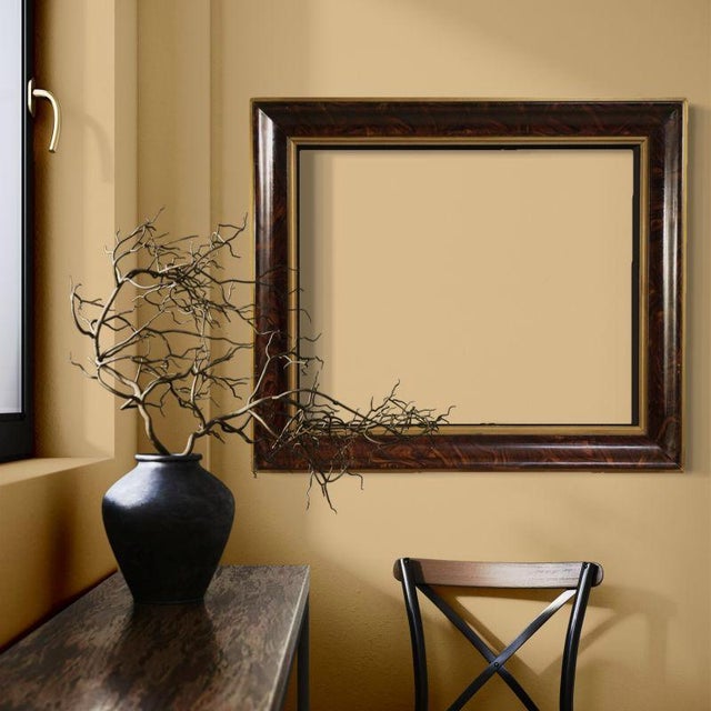 Vintage Lacquered and Gilded Wooden Frame, 1950 For Sale - Image 12 of 14