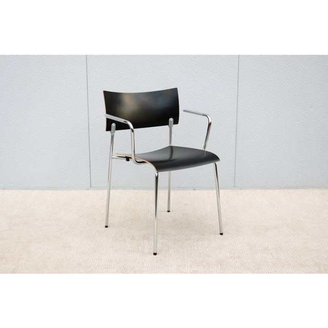 2010s Minimalist Antti Kotilainen for Piiroinen, Knoll Chip a Wood and Chrome Chair For Sale - Image 5 of 18