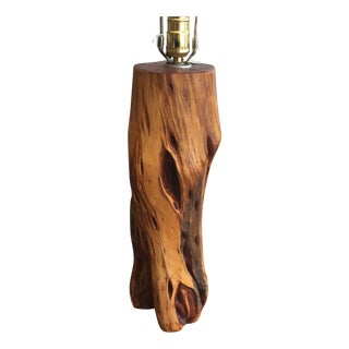 Wood Tree Trunk Lamp For Sale