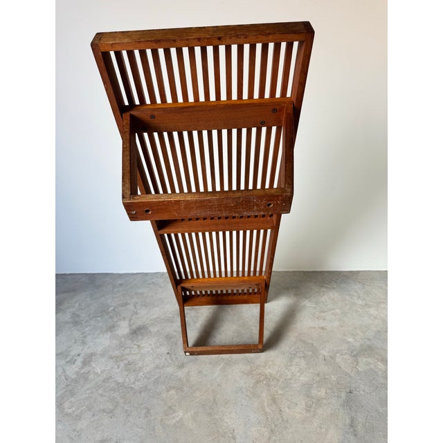 Wood 1970s Mid-Century George Nelson-Style Slatted Bench or Coffee Table/ Sold For Sale - Image 7 of 12