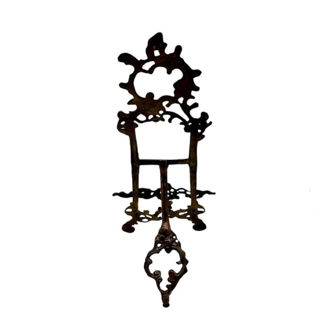 Victorian Early 20th Century Victorian Style Ornate Cast Bronze Display Easel For Sale - Image 3 of 3