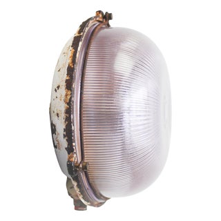 Vintage French Industrial Cast Iron Wall Light from Mapalec For Sale