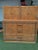Wood Stunning and Very Rare Hand Carved 1950's Bird's Eye Maple Tall Dresser For Sale - Image 7 of 10