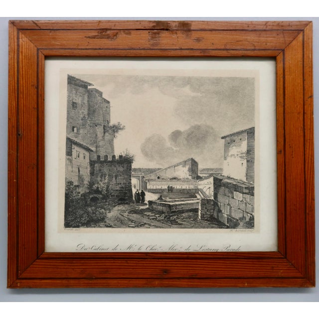 Early 20th Century Pair of Antique Framed Engravings — Granet, Roman Architecture, 19th Century For Sale - Image 5 of 8