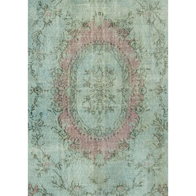 1950s Vintage Distressed Turkish Rug - 6'5" X 9'7" For Sale - Image 5 of 8