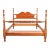 Stickley American Colonial Carved Solid Cherry Wood Full Size Poster Bed, 1950s For Sale