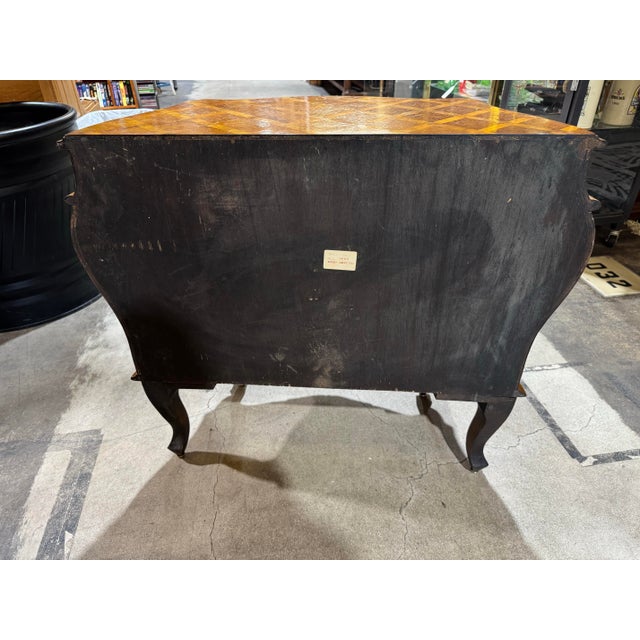 Vintage Italian Bombay Chest Wood Inlay Bombe For Sale In Phoenix - Image 6 of 8