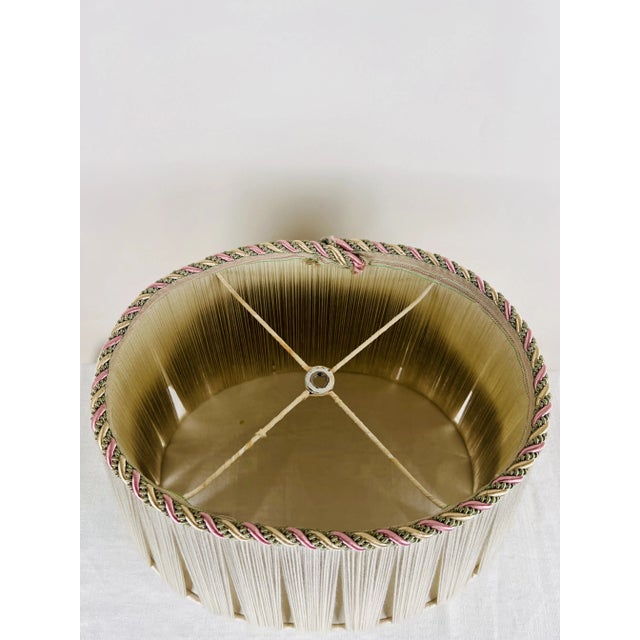 Italian Capodimonte Style Hand Painted Porcelain Lamp With Custom Shade For Sale - Image 10 of 12