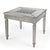 Celeste Mirrored Game Table, Silver For Sale
