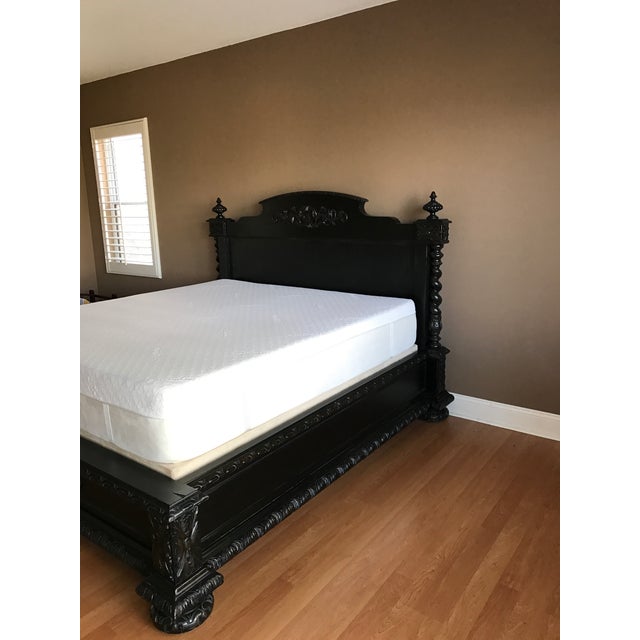 Restoration Hardware French Empire Panel Bed King Antiqued Black Chairish