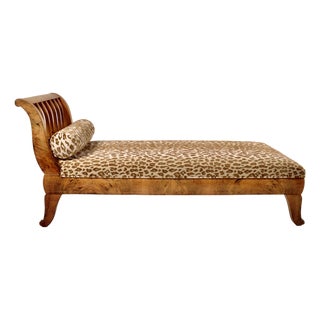 Biedermeier Chaise Longue, Vienna, Austria C1830 For Sale