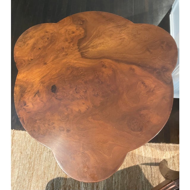 Wood Late 20th Century Art Deco Curved Leg Side Tables - a Pair For Sale - Image 7 of 8