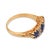 Late 19th Century Victorian English Gia No Heat Sapphire Diamond 18k Yellow Gold Band Ring, Size 6.75 For Sale - Image 4 of 8