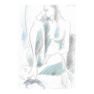 1900s Seated Female Nude by James Bone For Sale