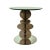 Modern Abacus Glass Accent Table by the Drawing Room Atl in Finish Olive - Size: Standard - Modern Side Table in Nuetral Green Glass For Sale - Image 3 of 3