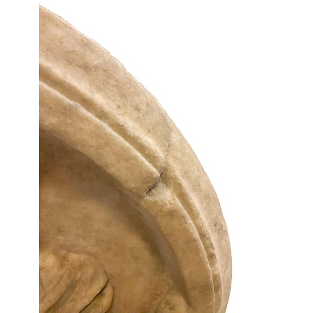 Ancient Roman Carved Marble Roundel For Sale In Boston - Image 6 of 11
