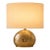 1970s Italian Massive Cast Brass Table Lamp With Oval Shade For Sale