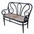 Art Nouveau 1865 Vienna Secession Scrolling Bentwood & Caine Settee Bench byThonet For Sale - Image 3 of 9
