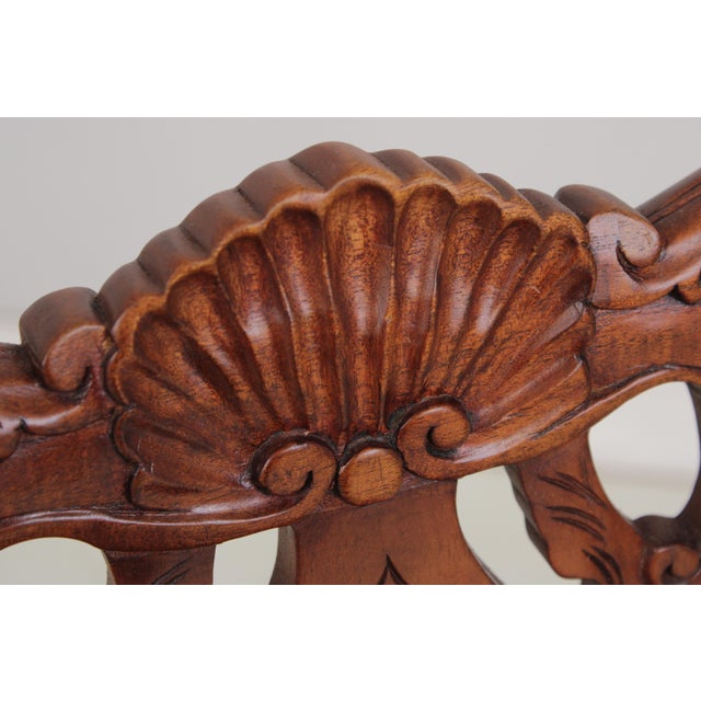 Pair of Chippendale Style Mahogany Dining Chairs For Sale - Image 9 of 17