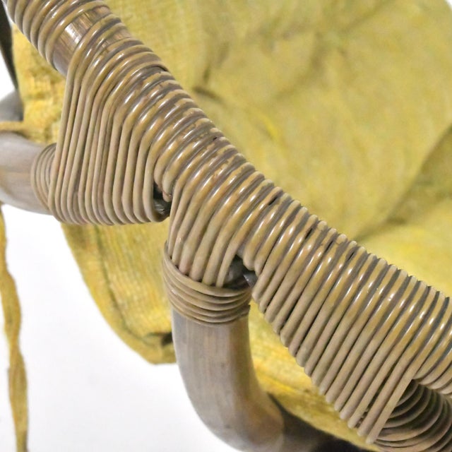 Mid 20th Century Clarke Casual Rattan Lounge Chair For Sale - Image 5 of 13