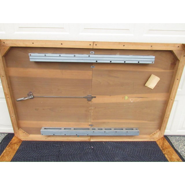 Burl Walnut Extendable Parsons Dining Table by Edward Wormley for Dunbar For Sale - Image 12 of 18