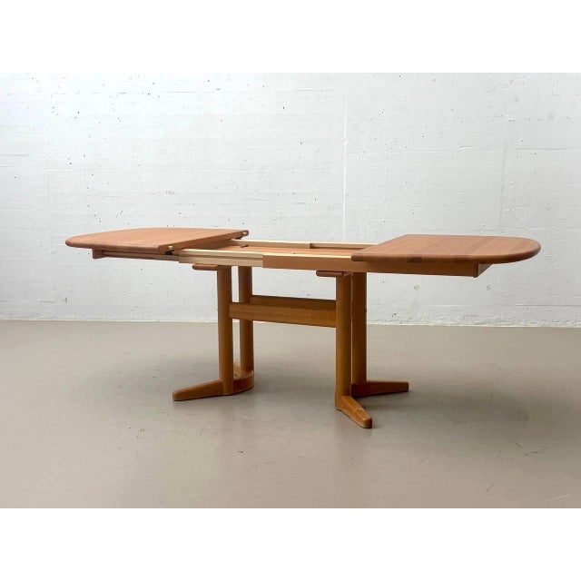 Danish Handcrafted Extendable Dining Table in Alder Wood, 1980s For Sale - Image 12 of 16