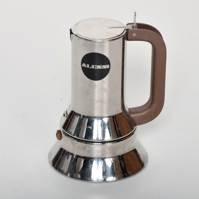 Silver 1980s Richard Sapper for Alessi Modern Espresso Maker Chrome For Sale - Image 8 of 8