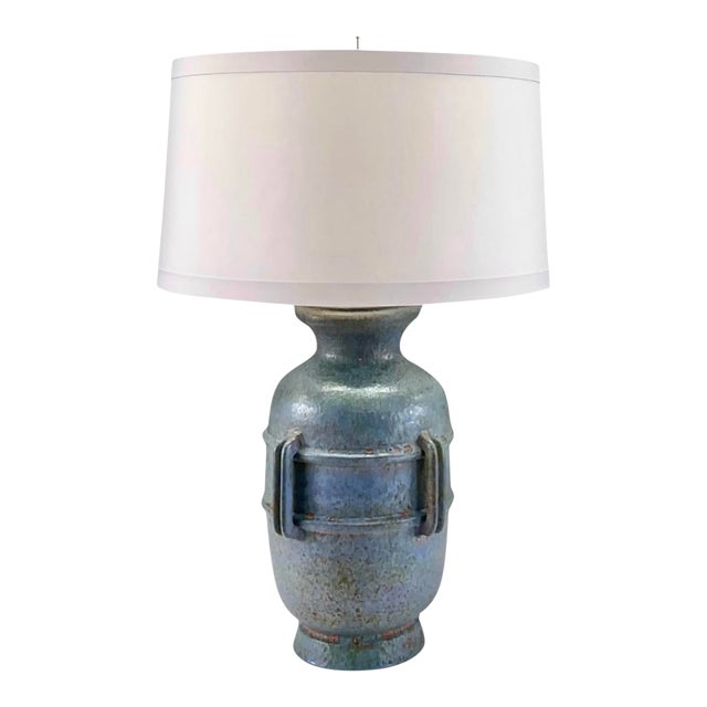 1950s Italian Pottery Table Lamp by Raymor Attributed to Albino Bagni For Sale