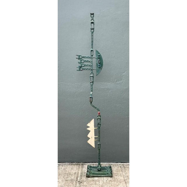Late 20th Century Vintage Industrial Welded Wrench Metal Sculpture For Sale - Image 5 of 12