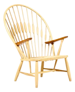 1960s Danish Modern Mid Century Peacock Lounge Armchair– Hans Wegner for Johannes Hansen — Ash + Teak