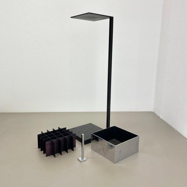 Modernist Bauhaus Cubic Metal Ashtray Stand, Germany, 1960s For Sale - Image 17 of 18