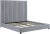 Transitional Arabelle Grey Velvet King Bed For Sale - Image 3 of 7