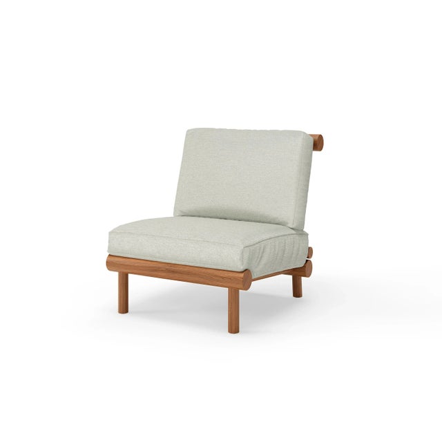 The Rishon Lounge Chair – Classic Cushion Edition offers a softer take on modern luxury, pairing our sculptural teak frame...