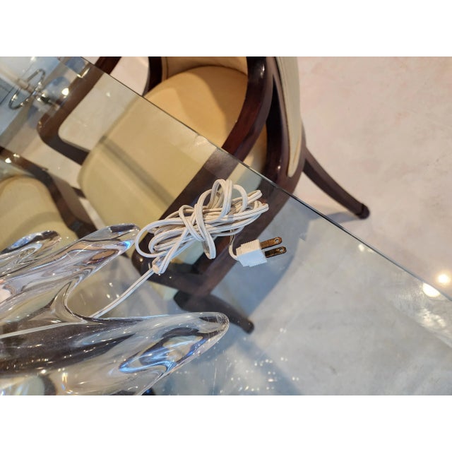 Large 1960s Mid-Century Modern Hand-Blown Murano Style Glass Sculptured Lamp For Sale - Image 10 of 13